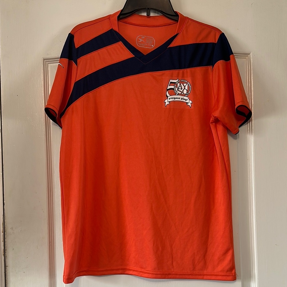 AYSO Orange and Black Men's Shirt - Picture 1 of 5